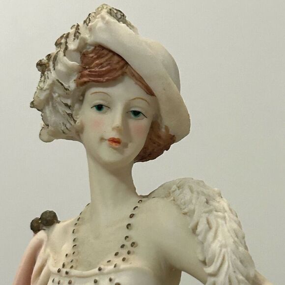 Vintage Miguel Angel Lady Figurine 10" Pink & Cream Porcelain Lady With Two Dogs - Picture 4 of 11